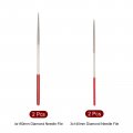 Uxcell 4mm X 160mm 3mm 140mm Round Diamond Needle File Set Of 4 Pcs 150 Grit