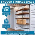 Hecasa 60 X22 Shipping Container Shelving Bracket Diy Adjustable 3-tier 1100 Lbs Load Capacity Shelf Brackets For Heavy Duty