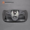 Mewant Hand Sew Matte Carbon Fiber Black Suede Car Steering Wheel Cover Wrap For Tesla Yoke Model S Plaid 2021-2023 X