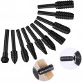 Eeekit 10pcs Wood Carving File Rasp Drill Bit 1 4 6mm Rotary Set Diy Woodworking Rotating Embossed Chisel Shaped Shank Tool 