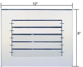 C R Laurence Amg1080 Crl Clear 10 X 8 Adjustable Louver Acrylic Mirror Grille