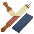 Grandslam Sharpening Stong Whetstone Set Professional Natural 2 Sided Water Hone 3000 Kinfe Stone Kit With Leather Strop Slurry 