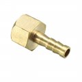 Uxcell Brass Barb Hose Fitting Connector Adapter 6mm Barbed X G1 4 Female Pipe 5pcs