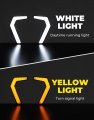Led Turn Signal Fang Lights Front Grille Accent Light Signature Assembly For Polaris General 1000 4 Xp Xp4 2016-2023