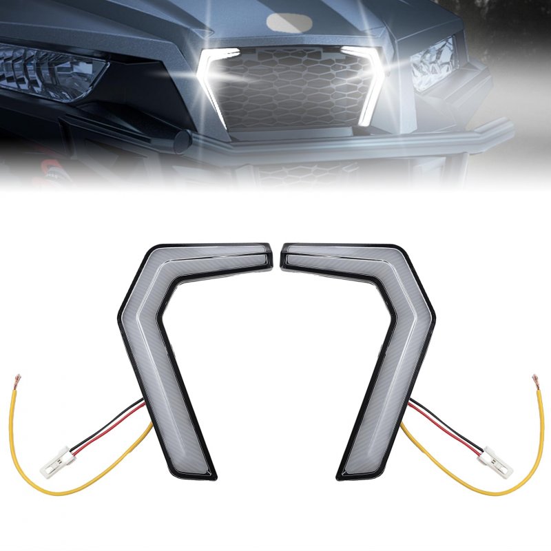 Led Turn Signal Fang Lights Front Grille Accent Light Signature Assembly For Polaris General 1000 4 Xp Xp4 2016-2023