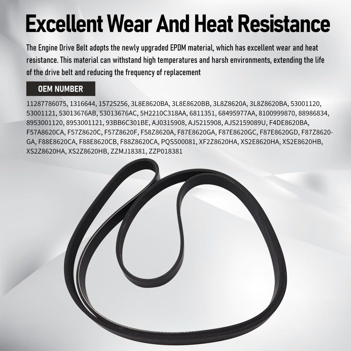 Serpentine Drive Belt For Jeep Grand Cherokee Wrangler Dodge Challenger Charger Durango Land Rover Lr3 Oldsmobile Aurora
