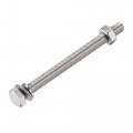 Uxcell M6 X 80mm Hex Head Screws Bolts Nuts Flat Lock Washers Kits 304 Stainless Steel Fully Thread Hexagon 6 Sets