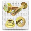 Metric Class 10 9 Hex Flange Frame Bolts Nuts Zinc Yellow Assortment 369 Pcs
