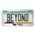 Ipick Image Made For Ford Mustang 50 Years 3d Embossed Letters On Mirror Chrome Metal License Plate Frame