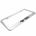 Ford Mustang 50 Years 3d Embossed Letters On Mirror Chrome Metal License Plate Frame