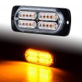 Astra Depot Ultra-thin High Power Waterproof 12v-24v 20-led Car Truck Emergency Side Strobe Warning Flashing Light Amber Yellow