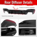 Ikon Motorsports Rear Diffuser For 2017-2023 Bmw 5 Series G30 Sport F90 M5 M Perfermance Style Gloss Black Pp Shark Fin Bumper