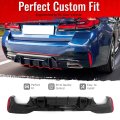 Ikon Motorsports Rear Diffuser For 2017-2023 Bmw 5 Series G30 Sport F90 M5 M Perfermance Style Gloss Black Pp Shark Fin Bumper