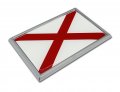 Elektroplate Premium Alabama Al State Flag Crimson Cross All Metal Black Emblem For Cars Trucks And Auto Universal Fit At 3 82