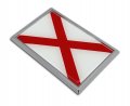 Elektroplate Premium Alabama Al State Flag Crimson Cross All Metal Black Emblem For Cars Trucks And Auto Universal Fit At 3 82