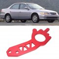 Qiilu Car Towing Ring Rear Hook For Universal Truck Red Aluminium Alloy Front Tow Kit