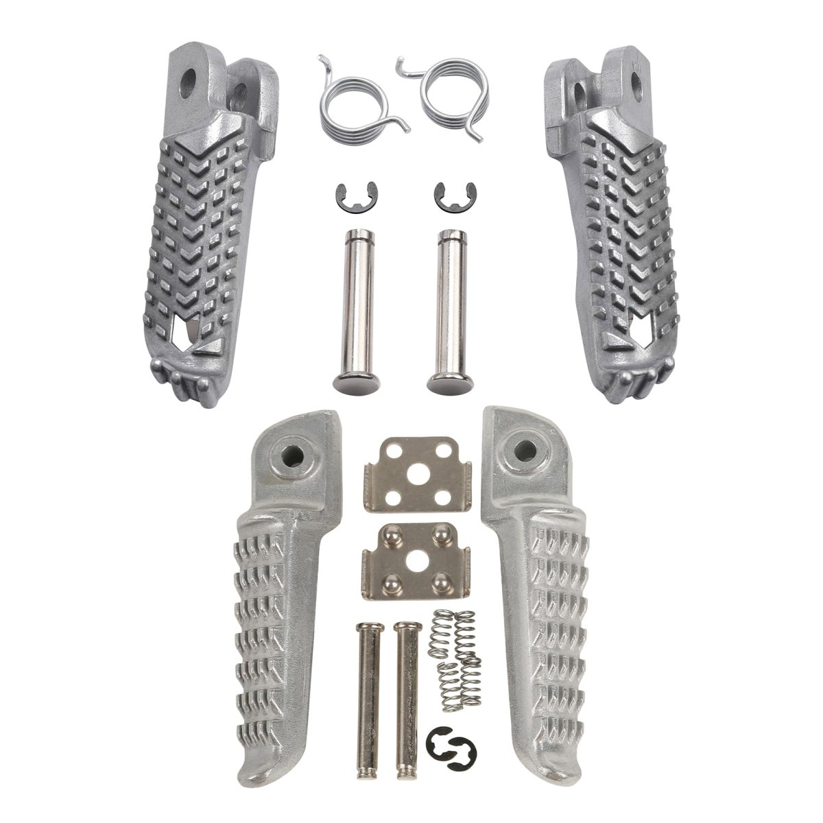 Tcmt Driver Passenger Footpegs Pegs Bracket Fit For Kawasaki Zx10r 2021-2025 Silver