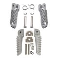 Tcmt Driver Passenger Footpegs Pegs Bracket Fit For Kawasaki Zx10r 2021-2025 Silver