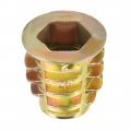 Uxcell Furniture Threaded Insert Nuts Zinc Alloy M8 Internal Threads 15mm Length 20pcs
