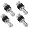 Pack Of 4 Metal Chrome Tire Valve Stems High Pressure Bolt In Stem Flush Mount 502 Fits 0 453a A
