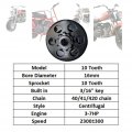 Qymoto 16mm Bore 10t Go Kart Mini Bike Clutch 10 Tooth Oem Size Fit For Coleman Kt196 Ct200u Ct200u-ex Centrifugal 196cc 6 5hp