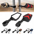Deyeshiki Utv Side Rear View Mirrors For 2008-2023 Polaris Rzr 800 900 1000 Xp Turbo 1 75 -2 Roll Bar Clamp Break Away 