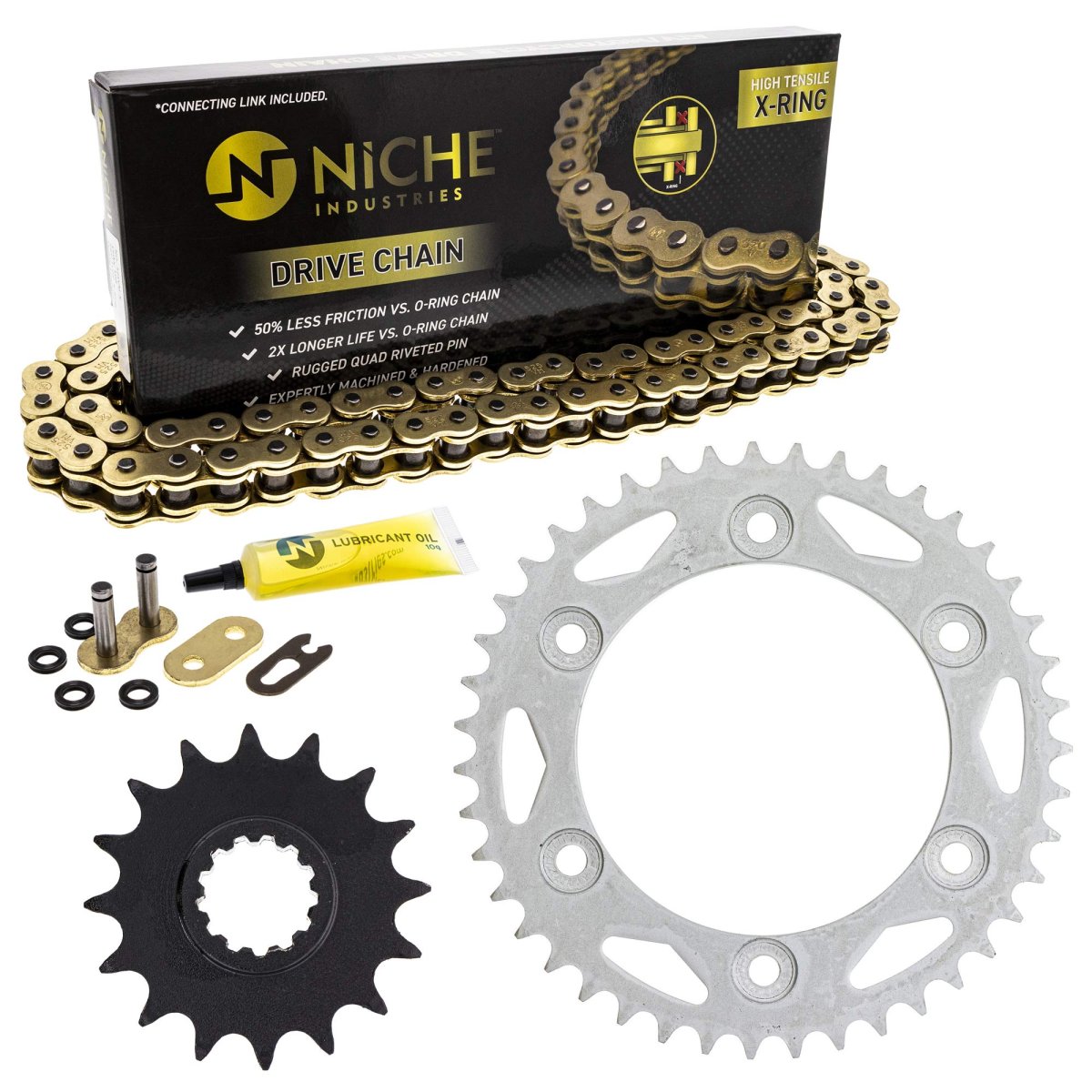 Niche Drive Sprocket Chain Combo For Honda Cbr1000 Front 16 Rear 43 Tooth 525vm-x X-ring 116 Links