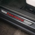 Ipick Image For Ford New Bronco In Red Real Carbon Fiber 4 Pcs Universal Door Sill Step Protector Guard Decal Plates