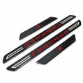 Ipick Image For Ford New Bronco In Red Real Carbon Fiber 4 Pcs Universal Door Sill Step Protector Guard Decal Plates