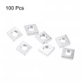 Uxcell Square Nuts M4x7mmx2mm Zinc-plated Metric Coarse Thread Assortment Kit 100 Pcs
