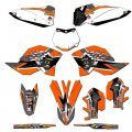 2007-2010 Sx Podium Orange Senge Graphics Complete Kit For Ktm
