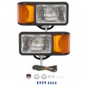 Ecotric Universal Light Snow Plow Lamp Headlight Turn Signal Snowplow Replacement For 80888 On Truck Pickup 2pcs