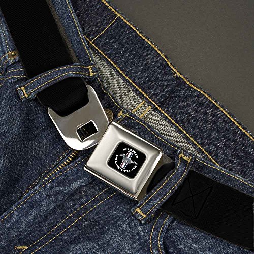 Ford Mustang Tri Bar Logo Full Color Black White Silver Red Blue Seatbelt Belt Kids