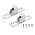 2 Pcs Sliding Door Keepers 68 X 0 69 Zinc Alloy Glass Lock Latch With Mounting Screw For Various Patio Silver 