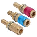 M10 Brass Quick Connector Fitting Set Water Cooled Gas Adapter For Welding Torch