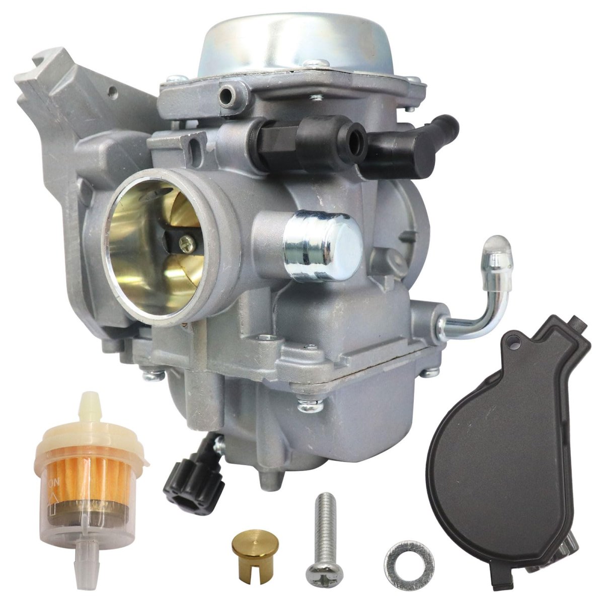 Carburetor Kit C15004-y004 For 2012-2018 Kawasaki Brute Force 300 Kvf300 Atv Golden Chrome Finish