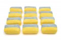 Autofiber Mini Saver Applicator Terry Ceramic Coating Sponge 12 Pack With Plastic Barrier To Reduce Product Waste Red Gray 
