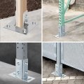4 Hole Post Base Channel 6 Square For All 1-5 8 Strut Side Orientation Heavy Duty Electro-galvanized