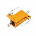 Uxcella Aluminum Case Resistor 10w 39 Ohm Wirewound For Led Converter With Rod Post 10w39rj