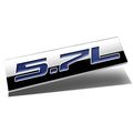 Chrome Finish Metal Emblem 5 7l Badge Blue Letter