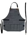 Under Ny Sky Tool Apron Gray Waxed Canvas Brown Leather 