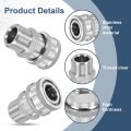 Pressure Washer Adapter 3 8 Female Quick Plug To M22 14mm Male Connect Fittings Stainless Steel Swivel For Power Washers Hoses