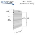 Mesa Metal Aluminum Rv And Trailer Siding 8 In X 72 Dove Gray Rp-mesa Model S Lock Design Corrosion Cracking Resistant