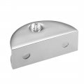 Uxcell Glass Shelf Brackets Zinc Alloy Clamp Clip Holder Half Round For 8-10mm Thickness 2pcs
