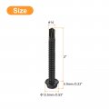 Uxcell 14 X 2 Hex Washer Head Self Drilling Screws 30pcs 410 Stainless Steel Sheet Metal Tapping For Wood Black