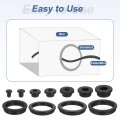 1pcs Rubber Grommets 57mm Drill Hole 47mm Id Top Hat Grommet Black Silicone Plug Gasket For Wiring Automotive