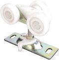3 4 In Nylon Wardrobe Door Roller Assembly Flat Edge Rollers With Stamped Steel Bracket For Bypassing And Pocket Doors 2 Pack