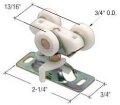 3 4 In Nylon Wardrobe Door Roller Assembly Flat Edge Rollers With Stamped Steel Bracket For Bypassing And Pocket Doors 2 Pack