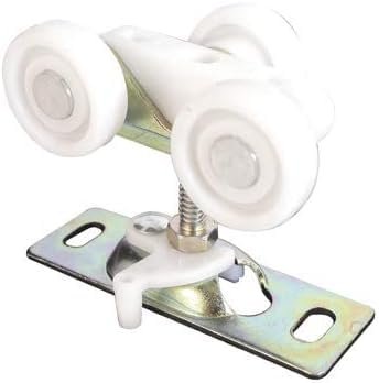 3 4 In Nylon Wardrobe Door Roller Assembly Flat Edge Rollers With Stamped Steel Bracket For Bypassing And Pocket Doors 2 Pack
