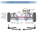 X Autohaux 4pcs Front Inner Outer Tie Rod Links Suspension Steering End Es801109 Es801110 Ev801122 Ford For Lincoln